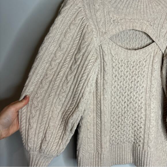 Sea NY Juliette Cable Knit Cutout Sweater - Picture 5 of 8